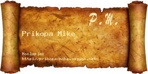 Prikopa Mike névjegykártya